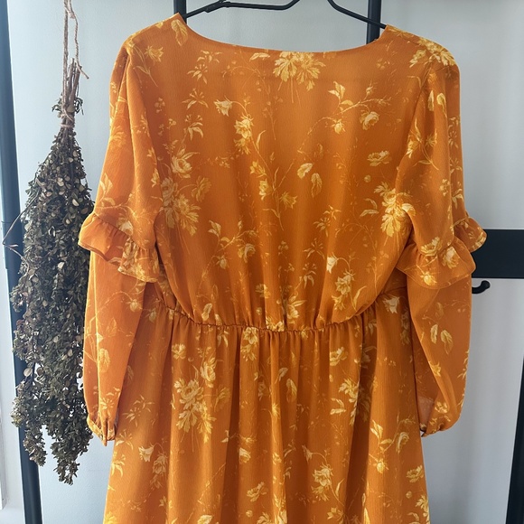 Madewell golden mustard maxi v neck button dress - Picture 6 of 6